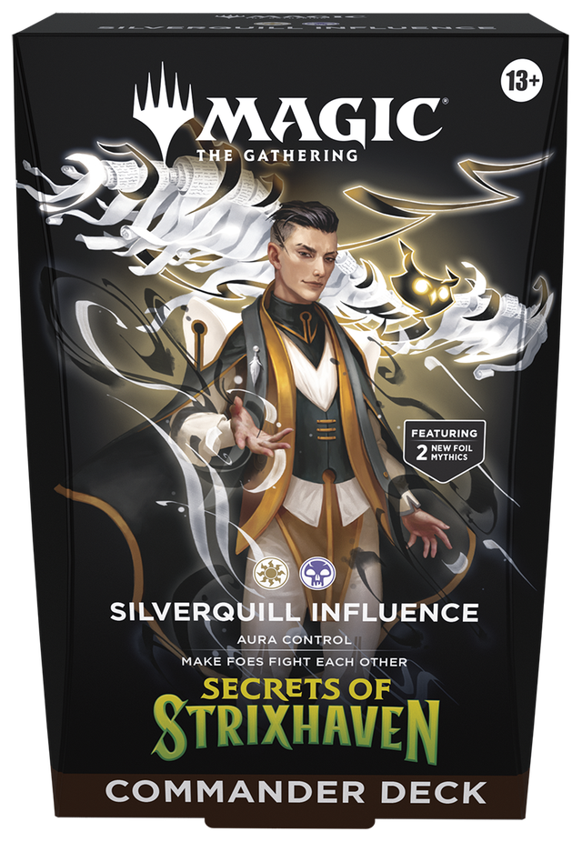mtg silverquill commander deck Magic The Gathering Strixhaven – Statement (Black-White), 13+ years : Toys & Games Shadrix Silverquill Commander Deck EDH