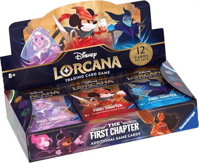 how many packs in lorcana booster box Disney TCG: Into The Inklands Pack (12 Cards)  Boxed Vinyl each packed with 12 beautifully illustrated cards Disney Lorcana Booster Pack :